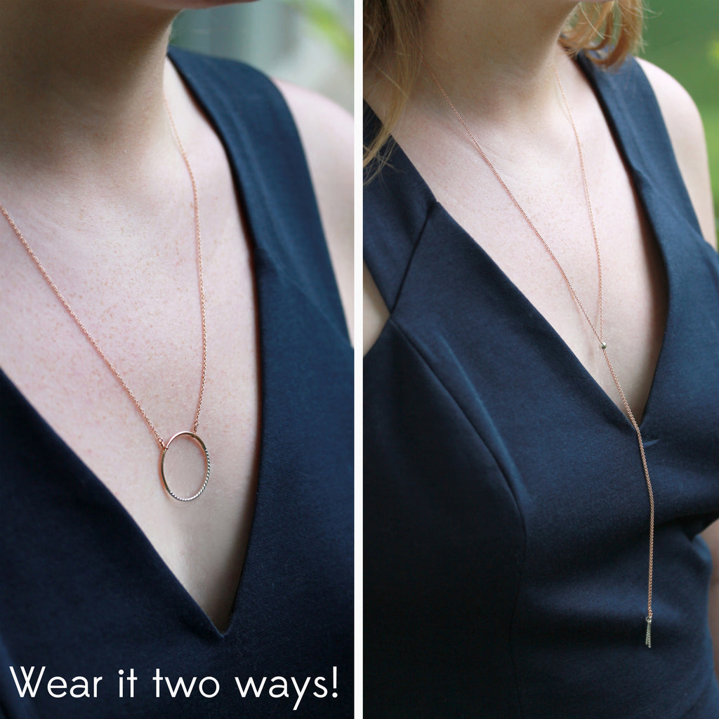 Reversible Circle Necklace