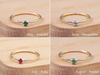 Dainty Gold Birthstone Ring