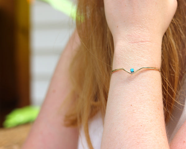 Chevron Gem Cuff
