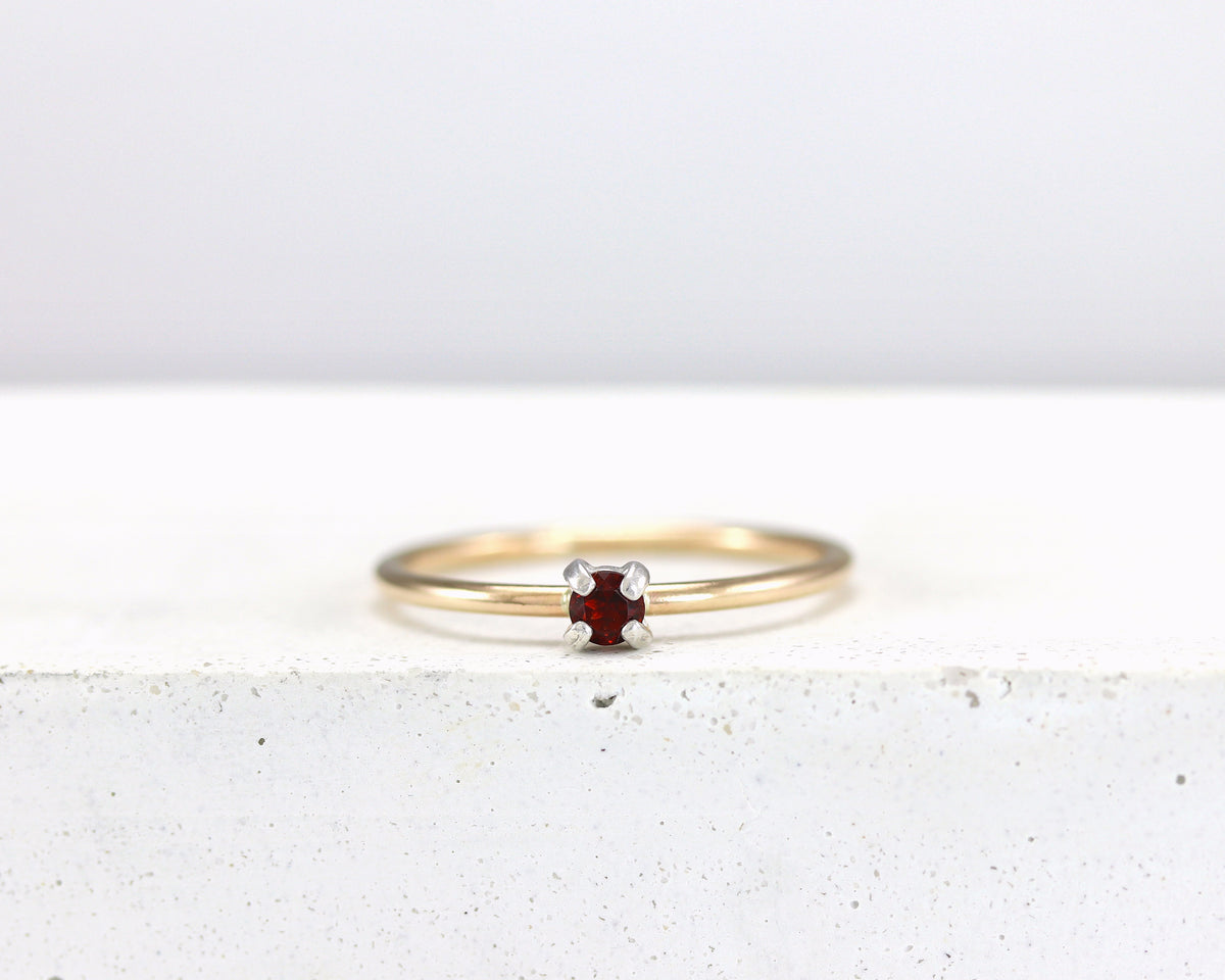 Dainty garnet hotsell ring