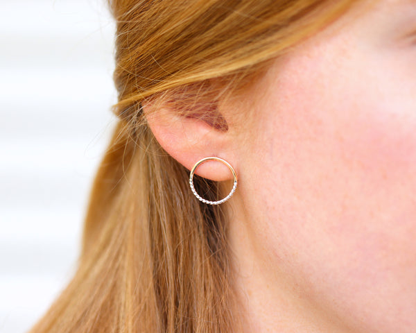 Open Circle Earrings