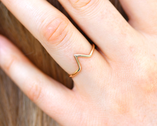 Tiny Peak Stacking Ring