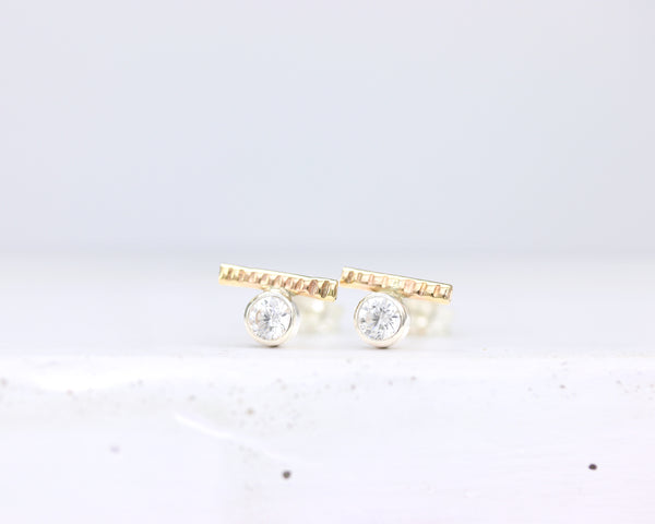 Dot Line Stud Earrings