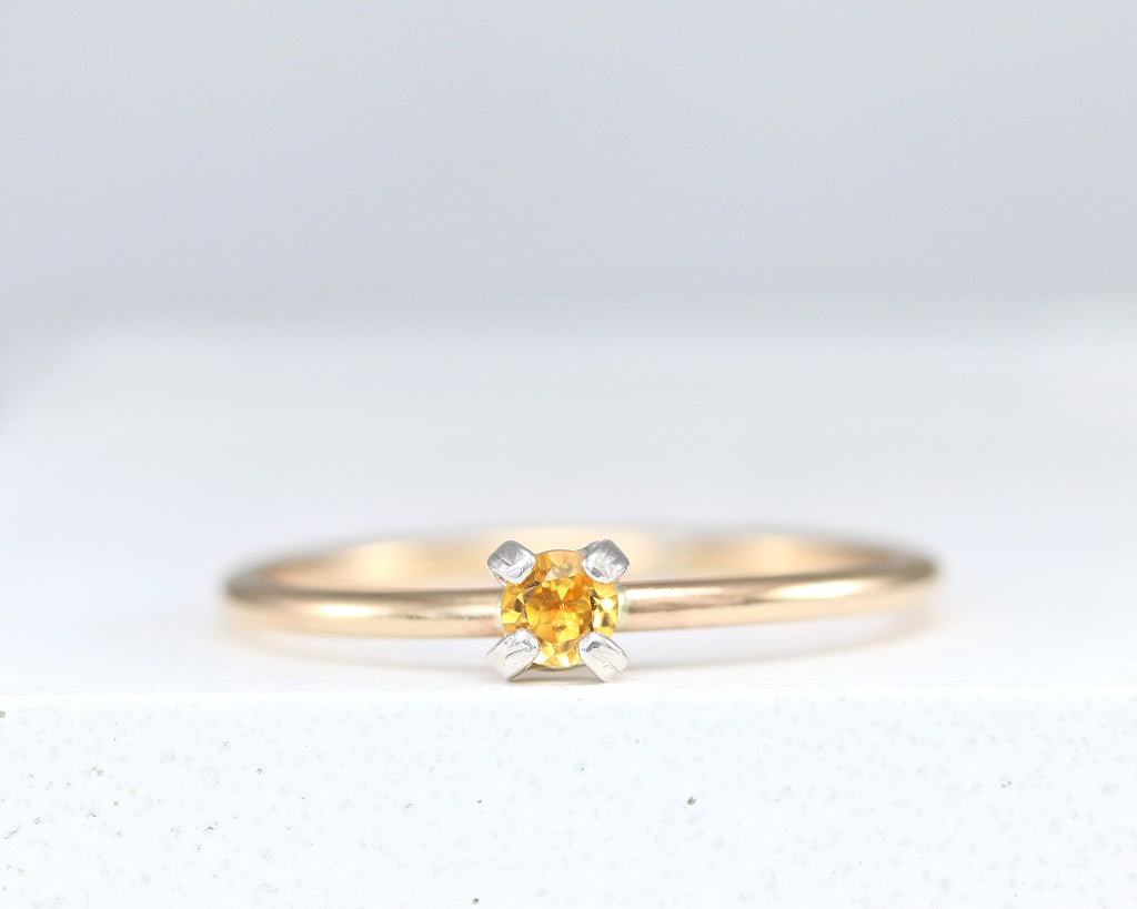 Dainty Citrine Ring