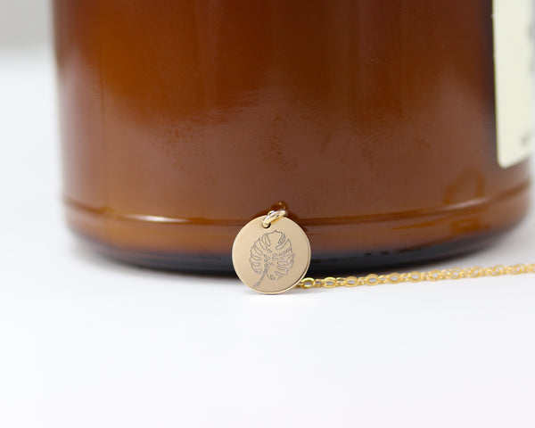 Monstera Disc Necklace