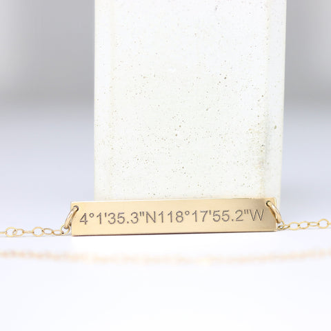 Coordinate Bar Necklace
