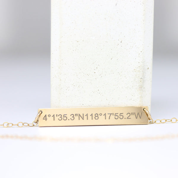 Coordinate Bar Necklace
