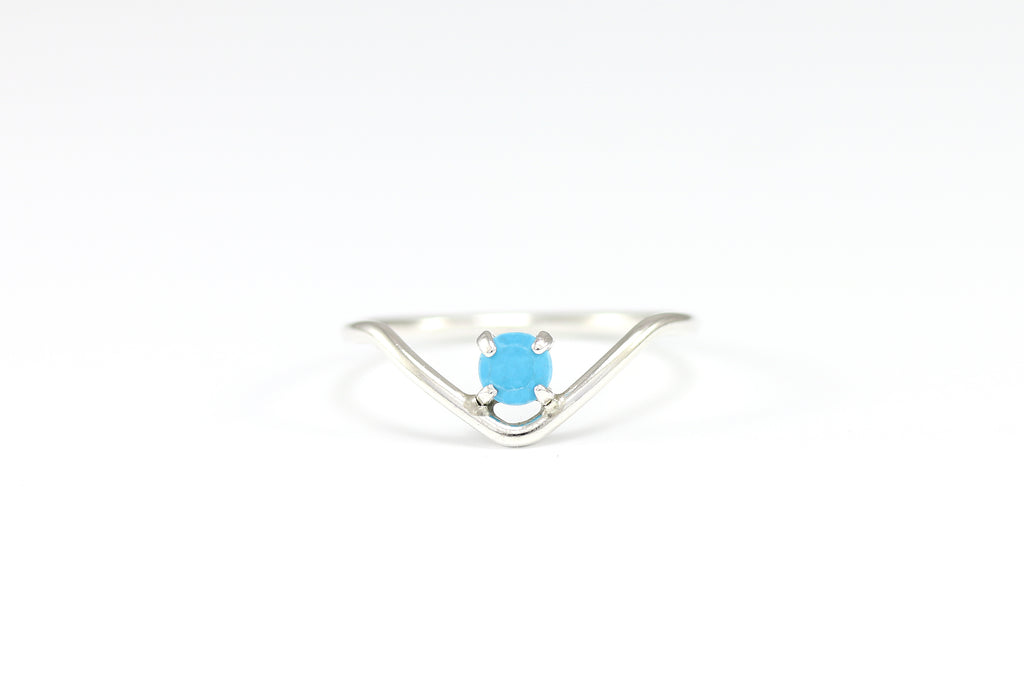 Chevron Gem Ring