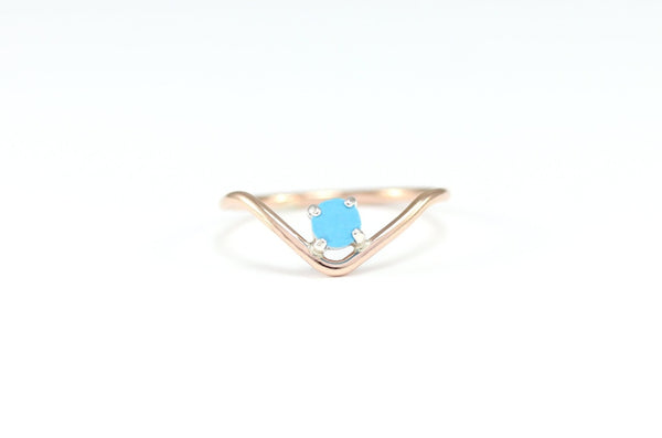 Chevron Gem Ring