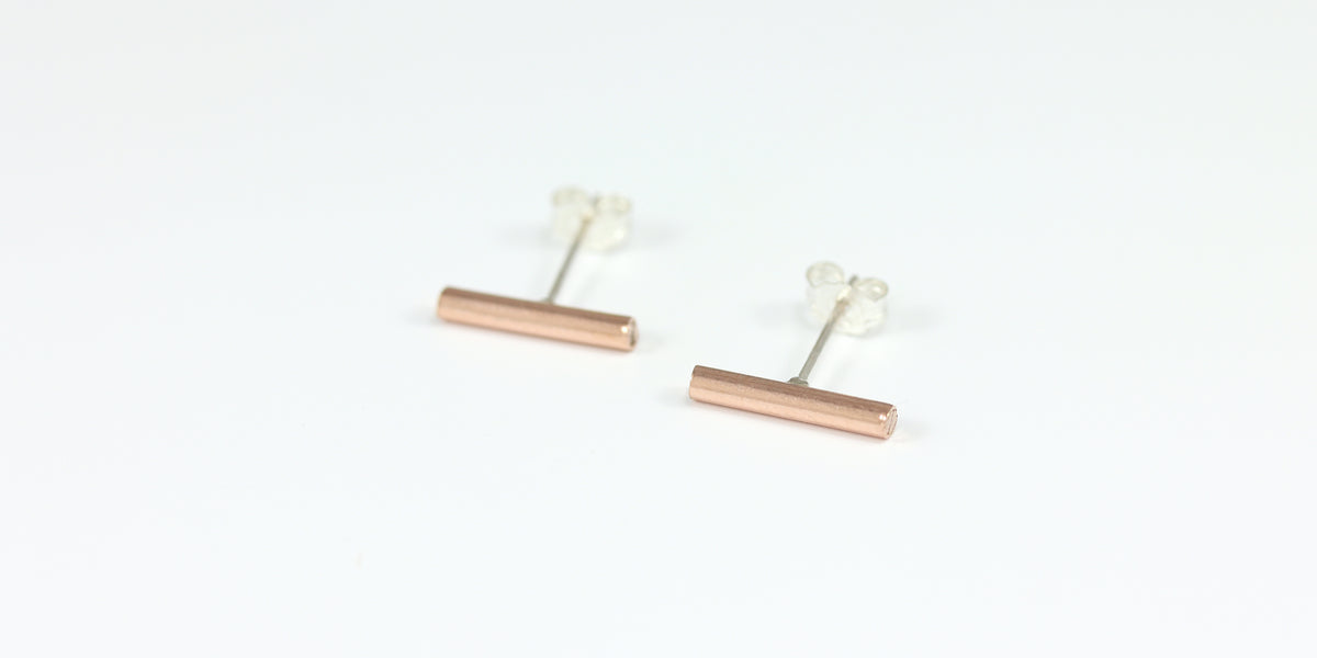 Tiny Bar Stud Earrings Sloane Jewelry Design