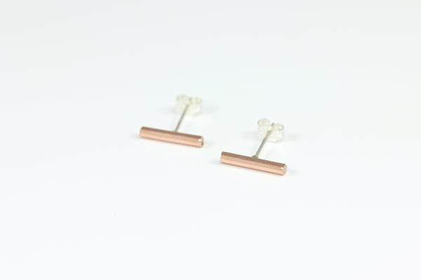 Tiny Bar Stud Earrings