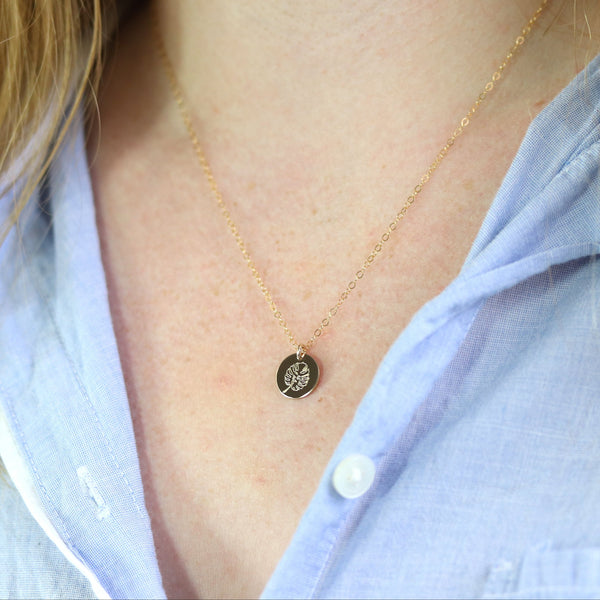 Monstera Disc Necklace