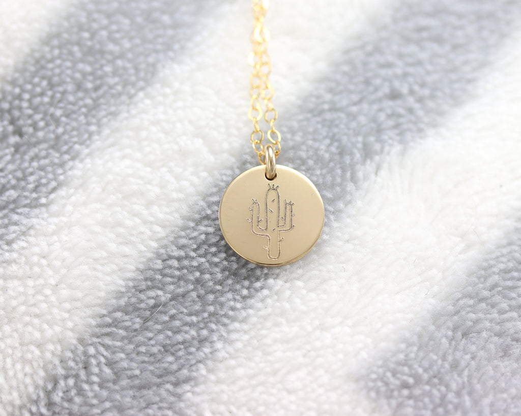 Cactus Disc Necklace