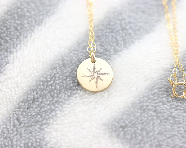 Compass Disc Necklace