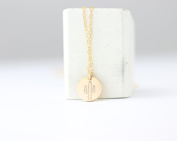 Cactus Disc Necklace