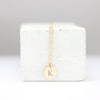 Initial Charm Disc Necklace