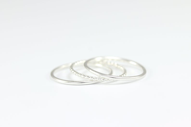 Mixed Metal Stacking Band Set of 3