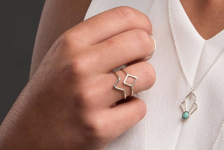 Tiny Peak Stacking Ring