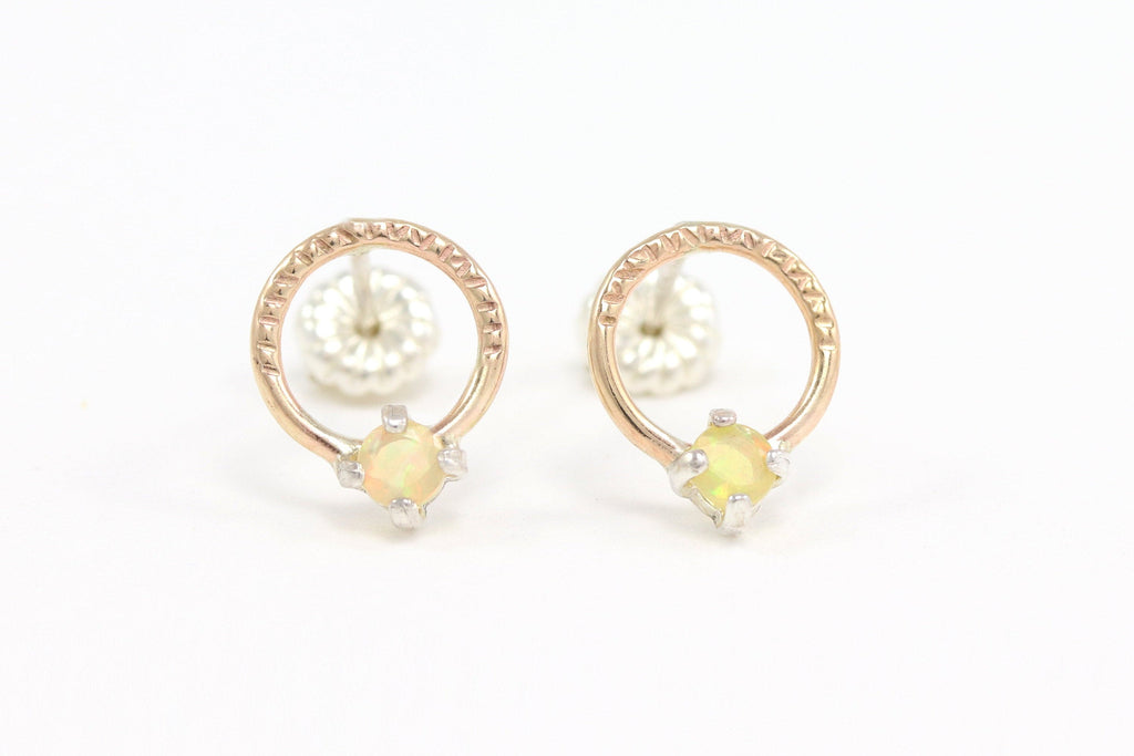 Circle Gem Studs